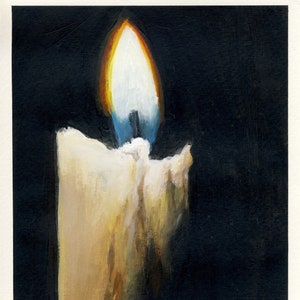 vela blanca, pintura original sobre cartón, 17 x 20 cm, 002-2017