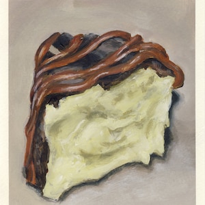 Une demi-praline, peinture originale sur carton, 17 x 20 cm, 135-2017