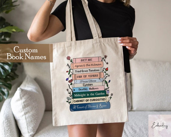 Personalized book tote sale