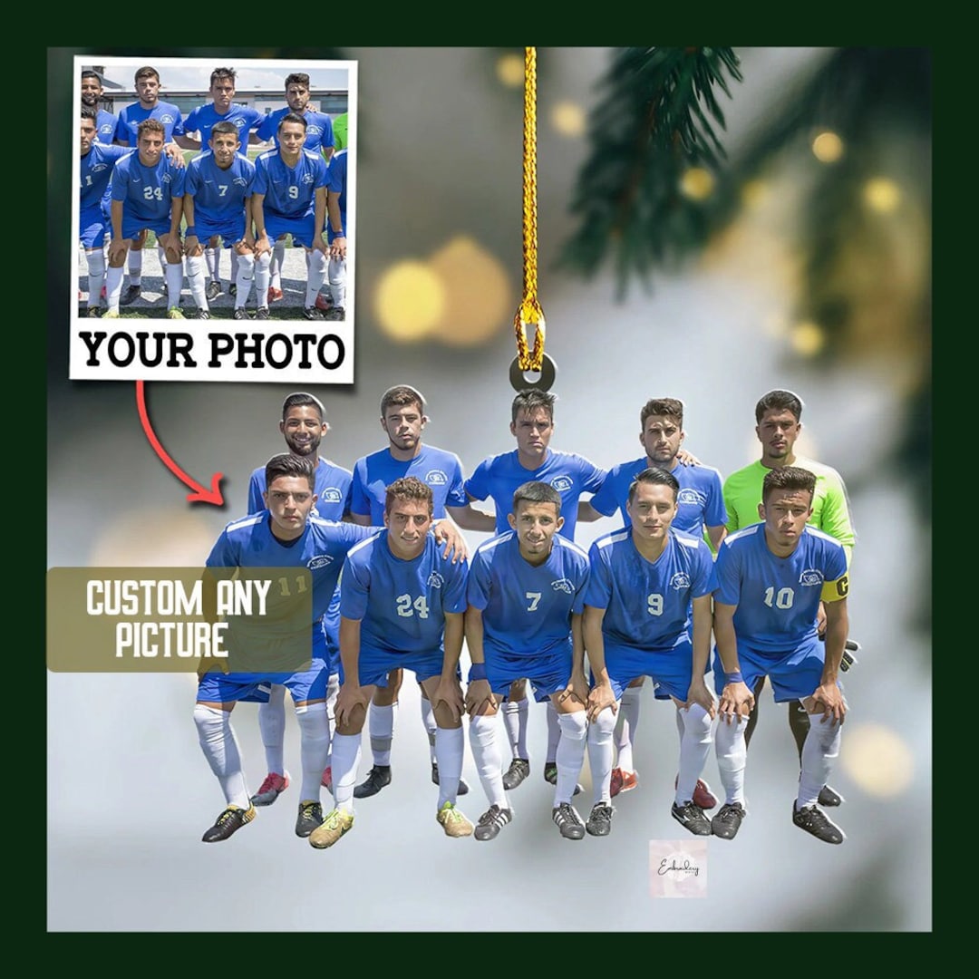 Personalized Soccer Team Ornament, Custom Gift for Soccer Players