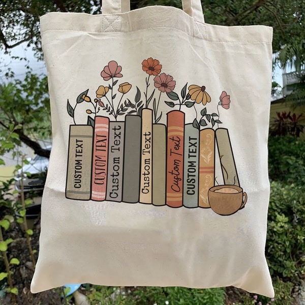 CUSTOM Bookish Bag, Library Tote Bag, Books Tote Bag, Book Lovers Gifts, Reader Tote Bag, Librarian Gifts, Library Book Bag, English Teacher