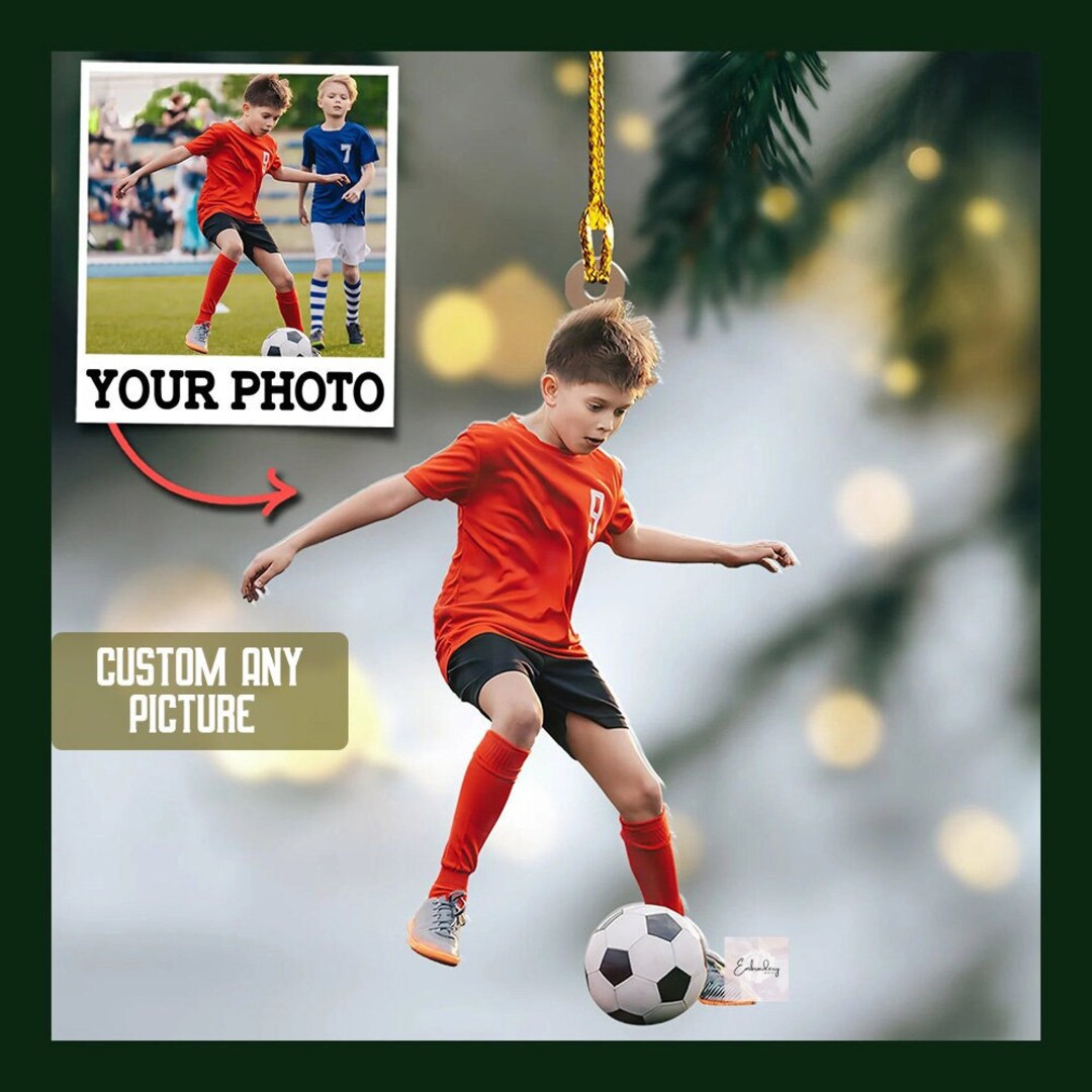 Personalized Boy Soccer Ornament Custom Gift for Soccer Etsy