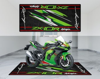 Kawasaki Ninja ZX-10R Personalized Pit Mat Motorcycle Accesorries