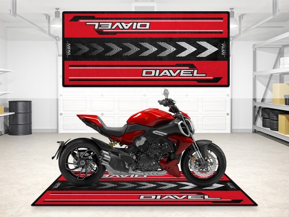 Designed Pit Mat for Ducati Corse Motorcycle Personalized Rug