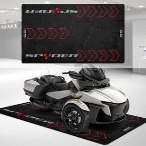 Designed Pit Mat for Can-Am Spyder Motorcycle, Personalized Rug Motorcycle Floor Bottom Pit Mat, Lover & Fanatic And For Man Woman Gift