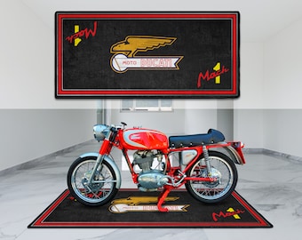 Ducati Classic Moto Mach 1 Personalized Rug Motorcycle Floor Bottom Pit Mat, MotorBike  Classic Rider, Lover Fanatic And For Man Woman Gift