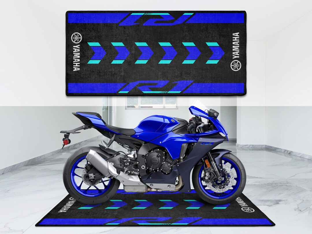 Yamaha R1 Motorcycle Personalized Rug Accesorries Floor Bottom Pit
