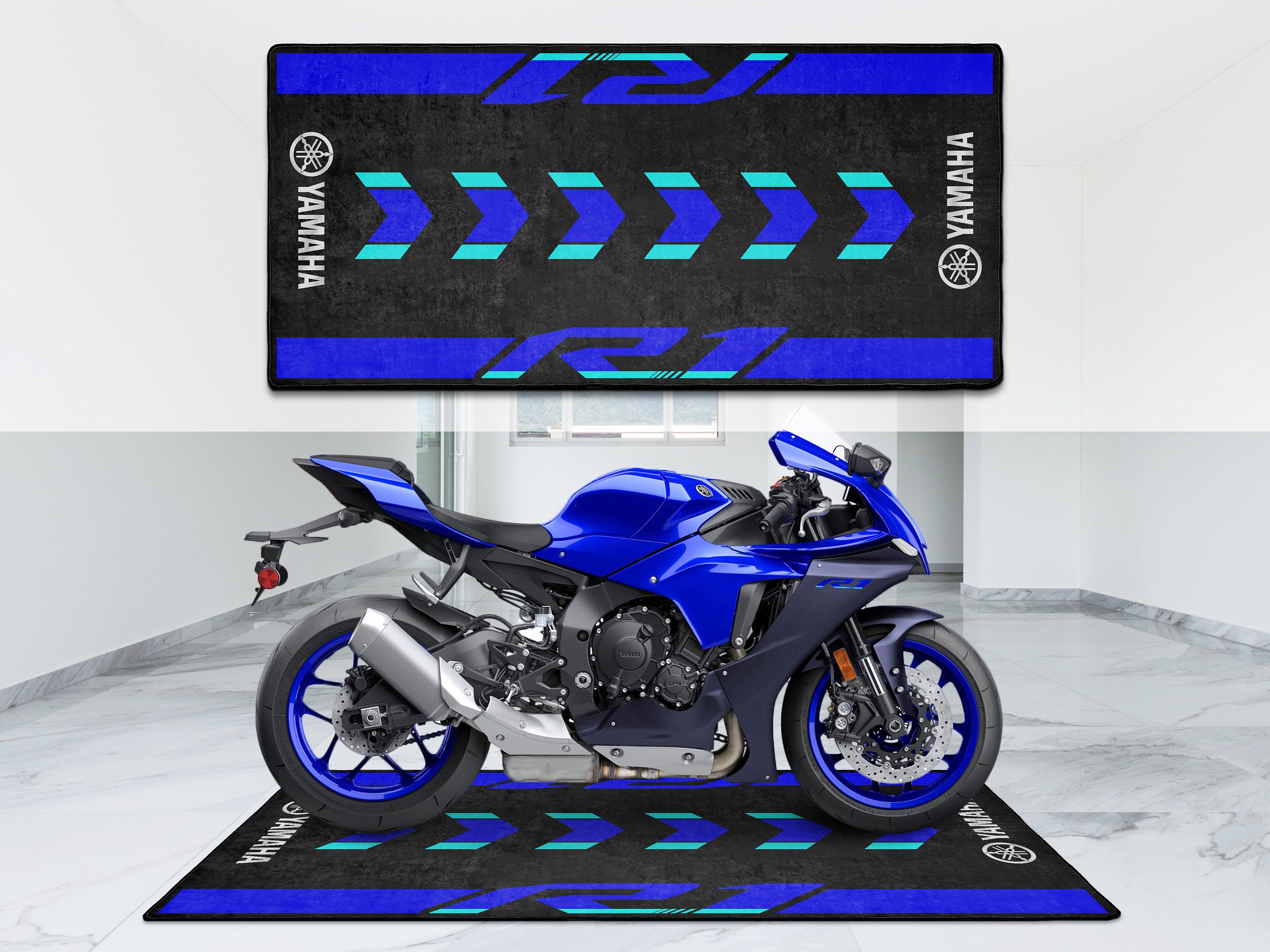 Tapis Moto Kawasaki - Speed Shop / Garage / Paddock / Tapis