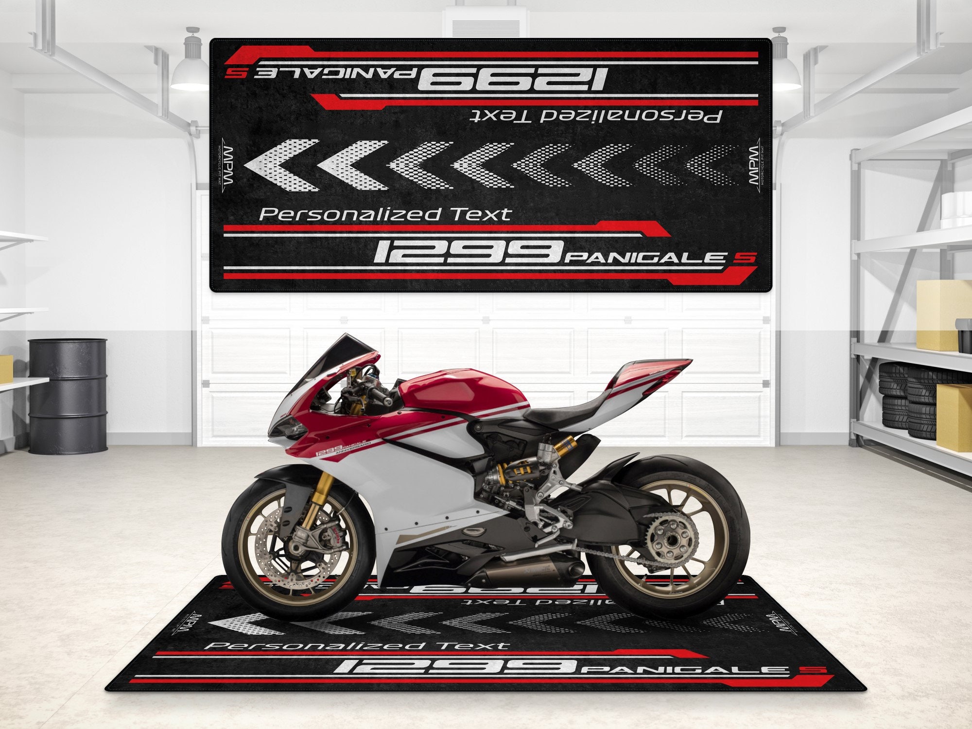 Designed Pit Mat for Ducati 1299 Panigales Motorcycle