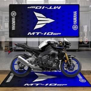 Yamaha MT-10 SP Motorcycle Personalized Rug Accesorries Floor Bottom Pit Mat ,Sports MotorBike Rider, Lover Fanatic For Man Woman Gift