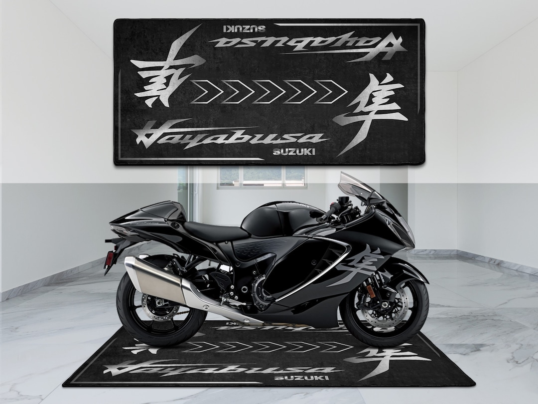 Suzuki Hayabusa Motorsport Personalized Rug Motorcycle Floor Bottom Pit ...
