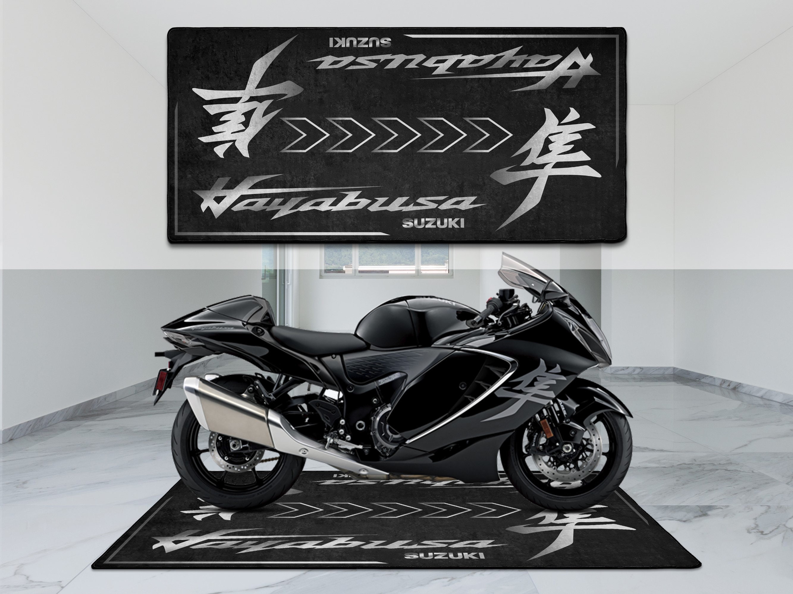 Suzuki Hayabusa Motorsport Tapis personnalisé Tapis de sol de moto