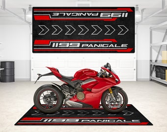 Ducati 1199 Panigale Personalized Rug Motorcycle Floor Bottom Pit Mat, MotorBike  Rider, Lover & Fanatic And For Man Woman Gift