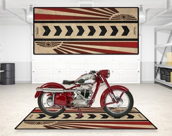 Jawa Personalized Rug Motorcycle Floor - BottomPit Mat, Special Gift for Women and Men MotorBike riders, Fans and Lovers