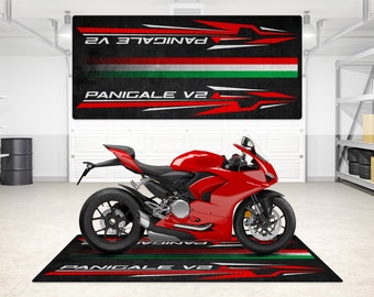 Ducati Panigale V2 Personalized Rug Motorcycle Floor Bottom Pit Mat, MotorBike  Rider, Lover & Fanatic And For Man Woman Gift