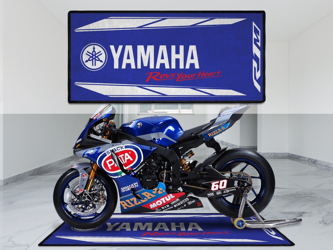 Yamaha R1M Motorcycle Personalized Rug Accesorries Floor Bottom Pit Mat ...