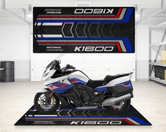 Diseño para K1600 Adventure Pitmat motocicleta alfombra inferior de piso personalizada, motocicleta K 1600 The Road King Rider y para hombre mujer regalo