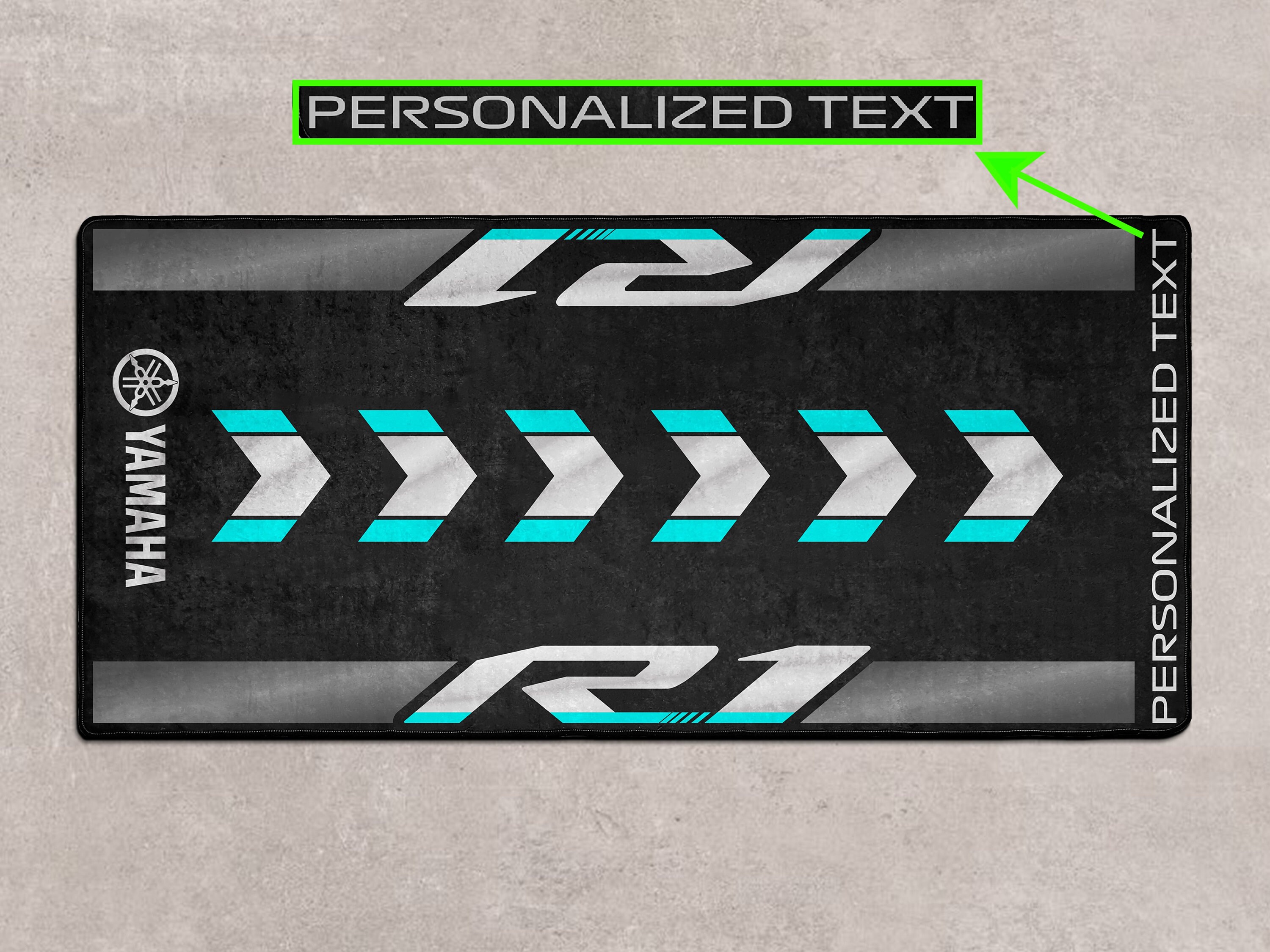 Yamaha R1 Motorcycle Personalized Rug Accesorries Floor Bottom Pit Mat ...