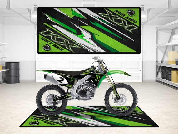 Kawasaki KX Personalized Rug Motorcycle Accesorries Floor