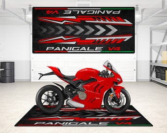 Ducati Panigale V4 Personalized Rug Motorcycle Floor Bottom Pit Mat, MotorBike  Rider, Lover & Fanatic And For Man Woman Gift