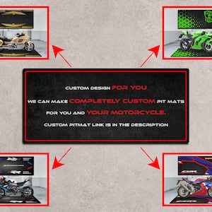 Fully Customizable Motorcycle Pitmat Personalized Custom  Floor Bottom Paddock Rug, For Special MotorBike Rider & Lover For Man Woman Gift