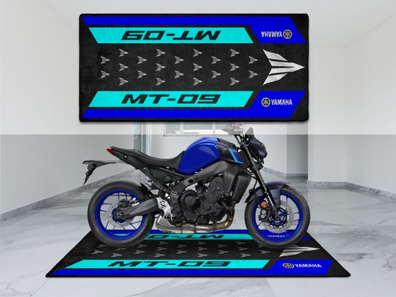 Yamaha MT-09 motocicleta personalizada alfombra accesorios piso inferior  pit mat, moto deportiva MT 09 jinete, amante fanático para hombre mujer  regalo -  México