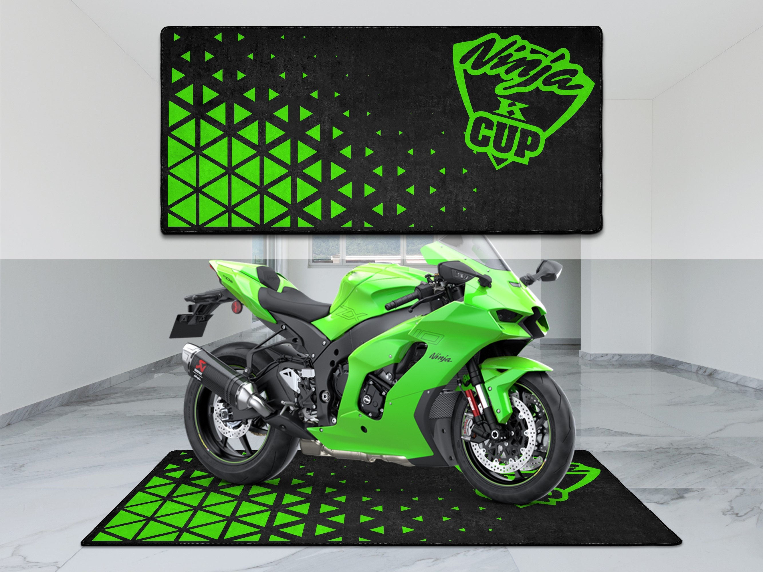 KAWASAKI カワサキ レーシングマット ピットマット フロアーマット KAWASAKI カワサキ レーシングマット ピットマット フロアー