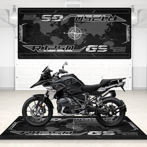 Design For R1250GS Adventure Pitmat Motorcycle Personalized Floor Bottom Mat, Bmw MotorBike The Road King Rider And For Man Woman Gift