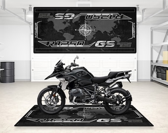 Design For R1250GS Adventure Pitmat Motorcycle Personalized Floor Bottom Mat, Bmw MotorBike The Road King Rider And For Man Woman Gift