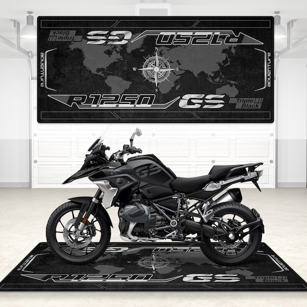 Design für R1250GS Adventure Pitmat Motorrad personalisierte Bodenmatte, Bmw Motorrad The Road King Rider und für Mann Frau Geschenk