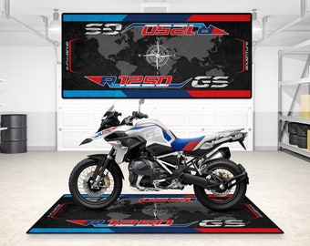 Diseño para R1250GS Adventure Pitmat motocicleta alfombra inferior de piso personalizada, moto Bmw The Road King Rider y para hombre mujer regalo