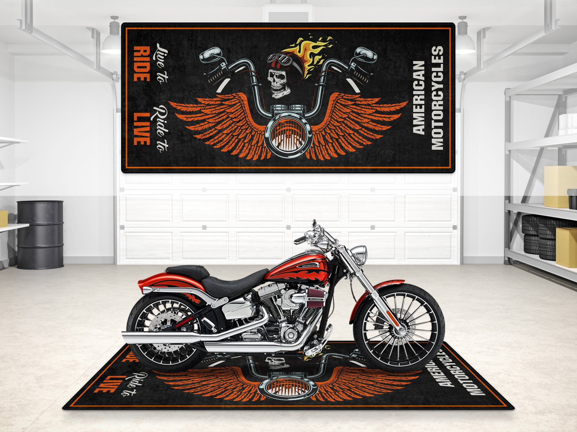 Harley Davidson Rug - Etsy