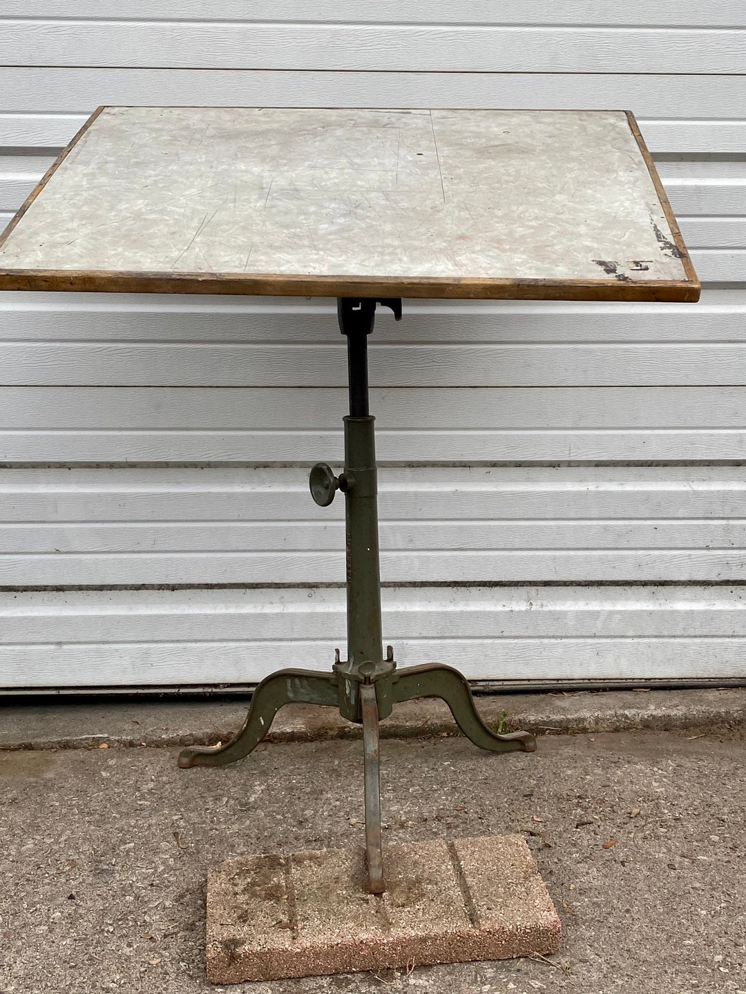 Antique Cast Iron Drafting Table Etsy