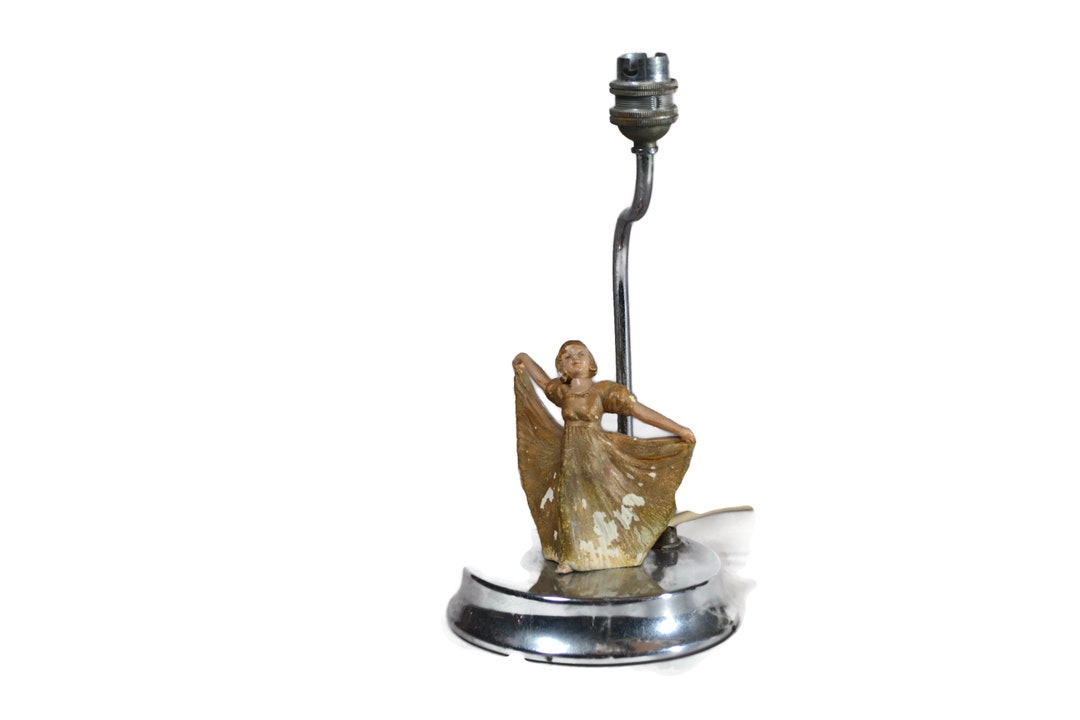 Art Deco Lamp Woman Dancing Etsy