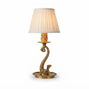 Vintage Schlangenlampe aus Messing | Hollywood Regency Tischlampe | Skulpturale Serpent-Lampe