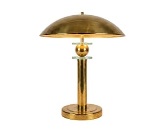 Mid-Century Modern Pilz Lampe: Akzent aus poliertem Messing