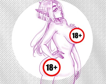 Fille elfe anime Waifu #5 | IMPRESSION NUMÉRIQUE PNG - Otaku Weeb Oppai japonais coréen esthétique, Kawaii Anime Manga Girl