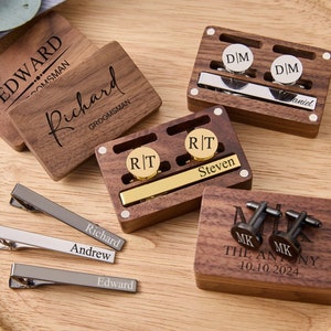 Engraved Groomsmen Cufflinks,Groomsmen Gifts,Wedding Cufflinks & Tie Clip,Groomsmen Proposal,Engraved Cuff Links,Groom Gift,Best Man Gift