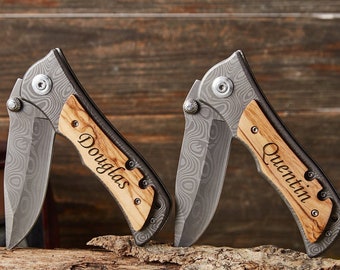 Personalized Pocket Knife,Custom Folding Knife,Engraved Hunting Knife,Groomsmen Pocket Knife,Wedding Knife,Groomsmen Gift,Father's Day Gift