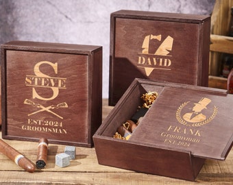 Groomsmen Geschenkbox, personalisierte Schnapsgläser in Geschenkbox für Junggesellenabschied, Groomsman Vorschlag Geschenkbox, Trauzeuge Geschenkbox, Hochzeitsgeschenke