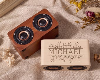 Groomsmen Gifts,Personalized Bluetooth Speaker,Portable Bluetooth Speaker,Engraved Wood Speaker,Bridesmaid Gifts,Portable and Rechargeable