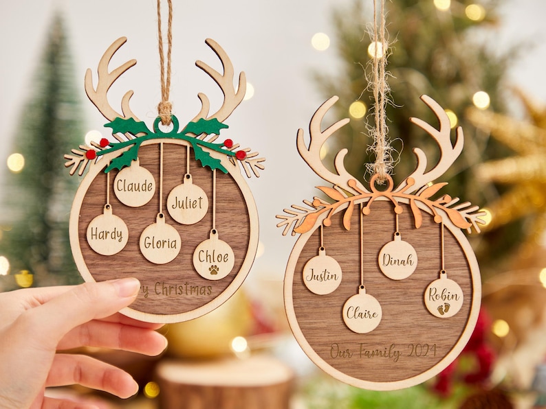 2024 Family Christmas Ornament Personalized Family and Pet Ornament