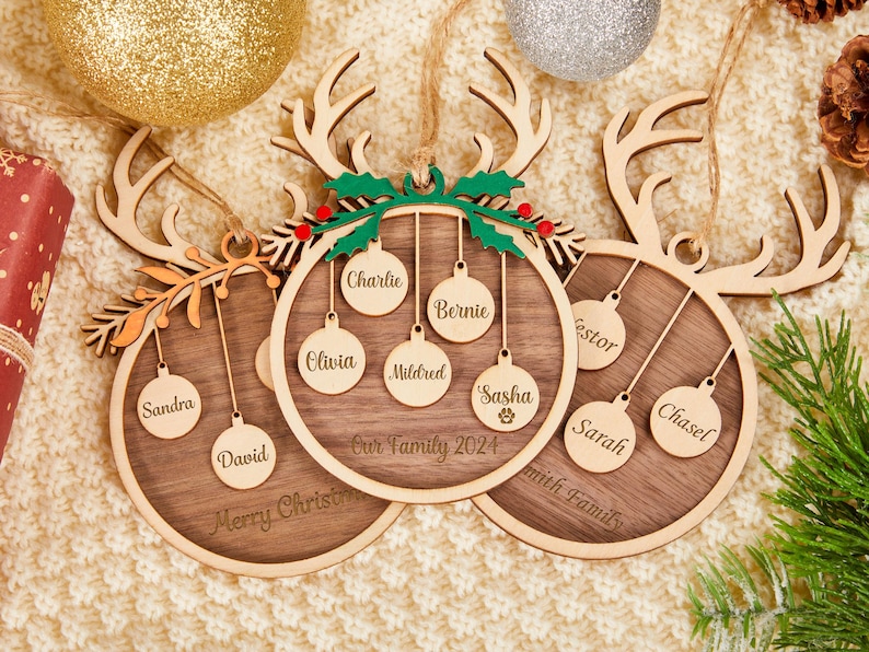 2024 Family Christmas Ornament Personalized Family and Pet Ornament