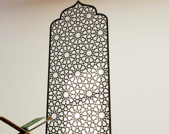 Wooden Mihrab Islamic Wall Art Mehraab for Prayer Room Decor Moroccan Decorative Panel Ramadan Decoration Eid Gift