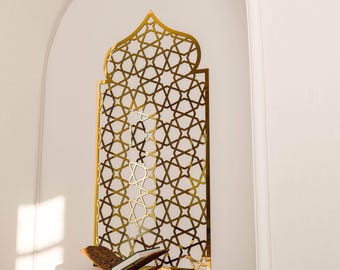 Mihrab Islamitische Muurdecoratie Mehraab Moslim Woondecoratie Marokkaanse Decoratieve Houten Paneel Ramadan Decoratie Housewarming Cadeau