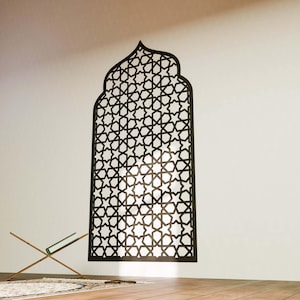 Mihrab Islamic Wall Decor Arch Mehraab Art Moroccan Decorative Panel for Muslim Prayer Room Ramadan Decoration Housewarming Gift