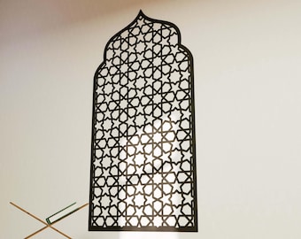 Mihrab Islamitische Muurdecoratie Boog Mehraab Kunst Marokkaans Decoratief Paneel voor Moslim Gebedsruimte Ramadan Decoratie Housewarming Cadeau