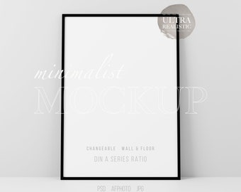Minimalist Frame Mockup, Vertical Black Frame Mockup A4, Vertical Frame Mockup, Poster Mockup, Frame Mockup for Print, Frame Mockup for Art