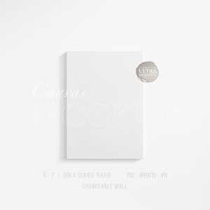 5x7 Canvas Board Mockup, DIN A4 Cotton Painting Board Mockup For Artwork, Minimal Frame Mockup, Modern Painting Display, Canvas Frame Mockup