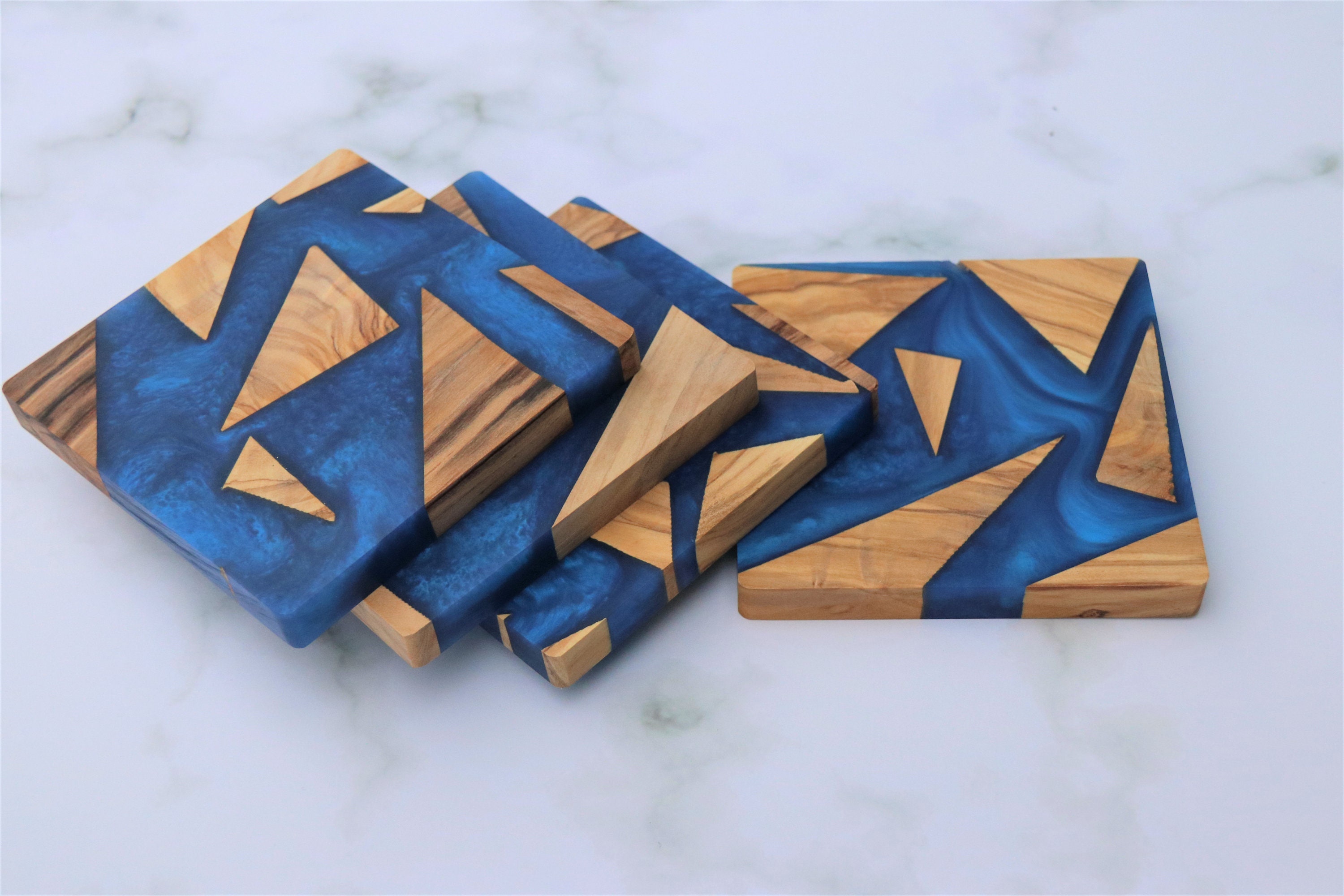 Resin Coasters Wood Coasters Handmade Coaster Resin Art Etsy